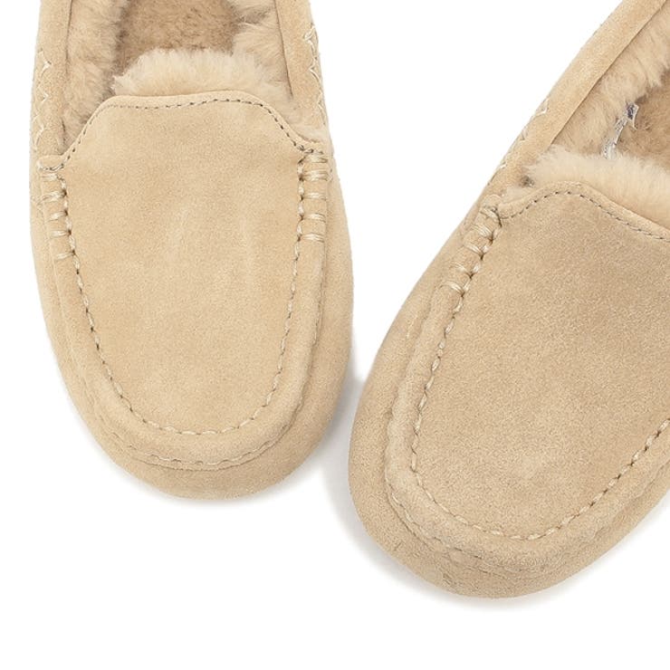 アグデッキシューズモカシンスリッポンアンスレーベージュレディースUGG1106878SAN