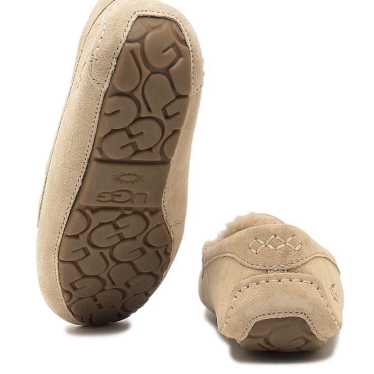アグデッキシューズモカシンスリッポンアンスレーベージュレディースUGG1106878SAN