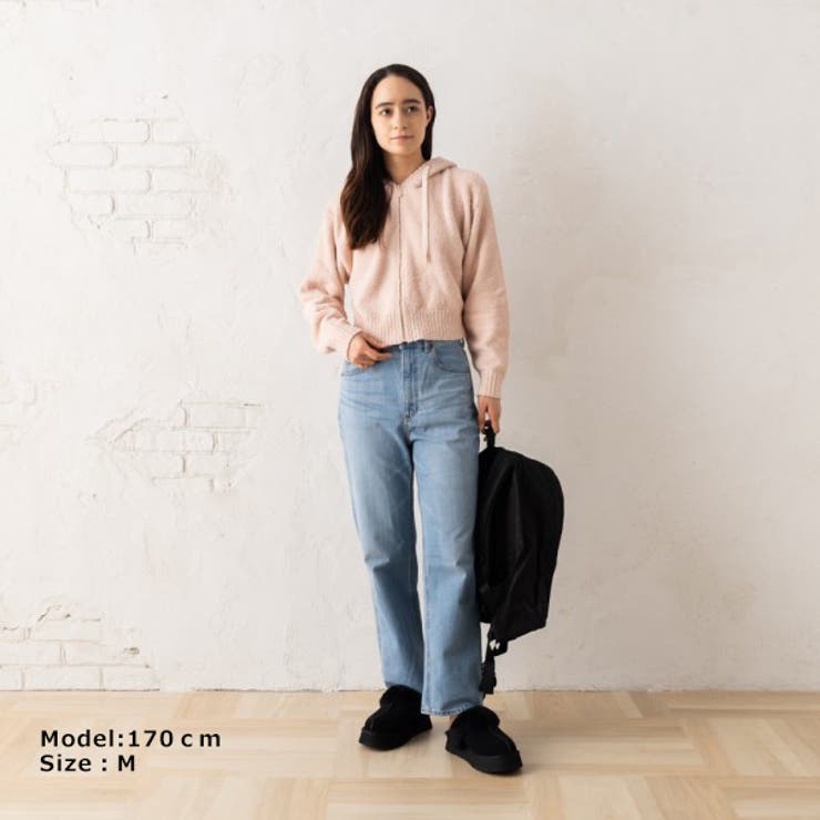 美品UGG フード付き半袖チュニック M 黒