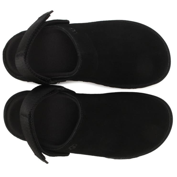 UGGアグ厚底サンダルゴールデングロースライドグロークロッグサボブラックレディース1138252BLK