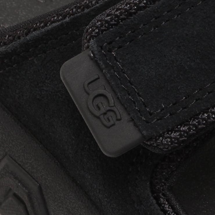 UGGアグ厚底スライドサンダルキャップトレイルストラップスライドプラットフォームブラックレディース1167497BLK
