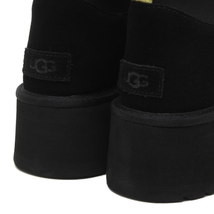 アグブーツクラッシックミニディッパー厚底プラットフォーム5cmブラックレディースUGG1168170BLK