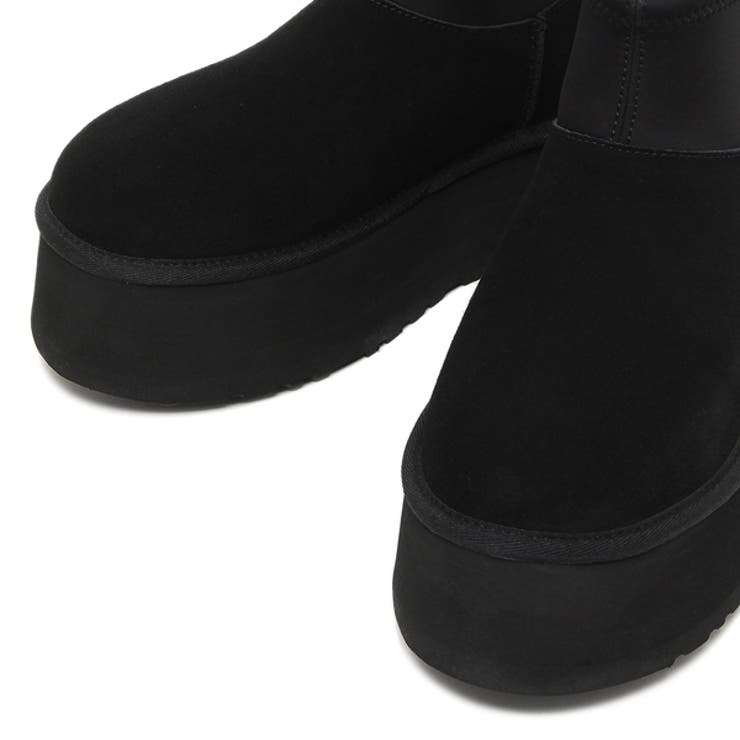 アグブーツクラッシックミニディッパー厚底プラットフォーム5cmブラックレディースUGG1168170BLK