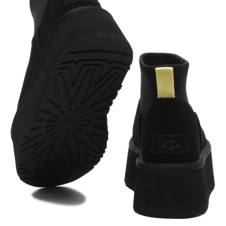 アグブーツクラッシックミニディッパー厚底プラットフォーム5cmブラックレディースUGG1168170BLK