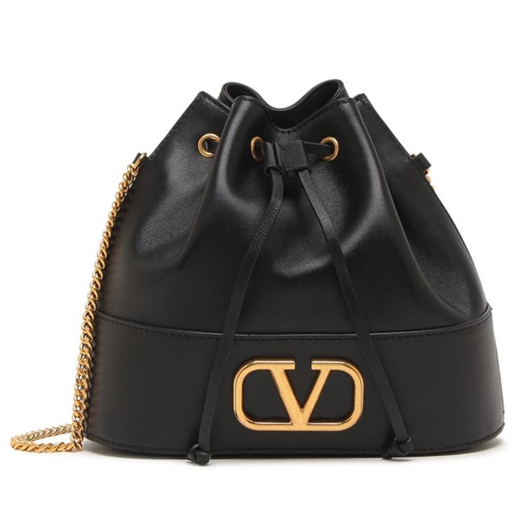 ヴァレンティノショルダーバッグVロゴチェーンバッグ巾着バッグミニバッグブラックレディースVALENTINOGARAVANI5W2P0T83HPF0NO