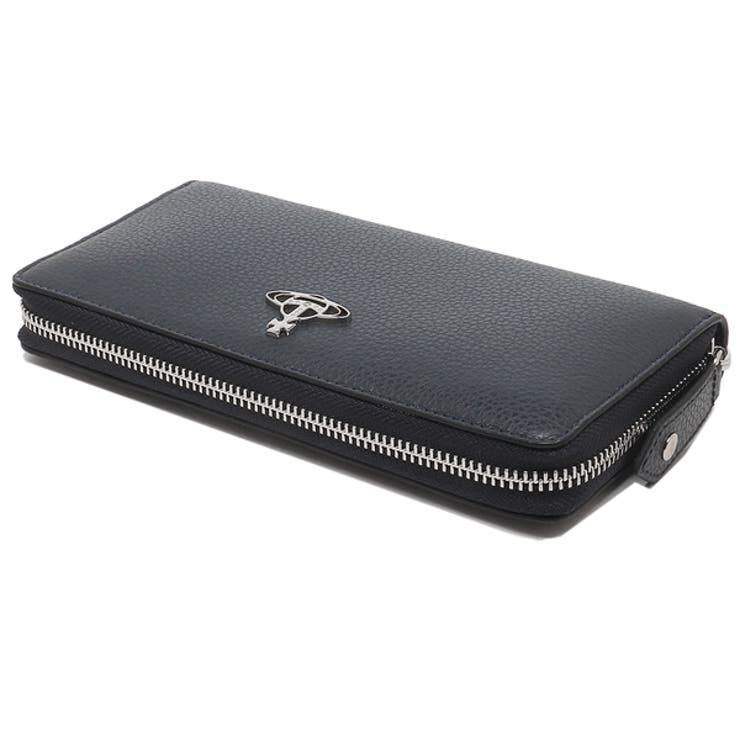 ヴィヴィアンウエストウッド長財布ジョーダンラウンドファスナーネイビーメンズレディースVIVIENNEWESTWOOD5105002242070K401