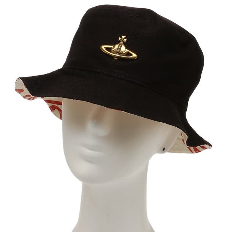 ヴィヴィアンウエストウッド帽子フィッシャーバケットハットバケハブラックレディースVIVIENNEWESTWOOD81020014W00IWN401
