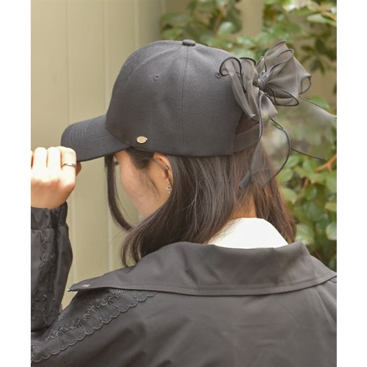 黒 | バックリボンキャップ | axes femme