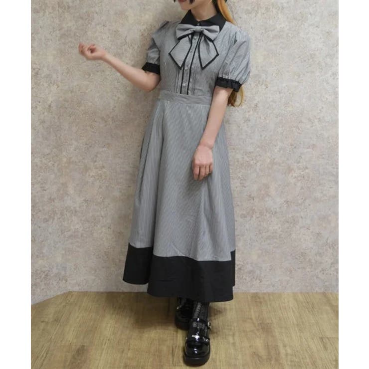 ストライプ切替シャツワンピース | axes femme | 詳細画像10 