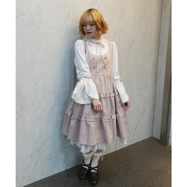 姫袖風ジャンパースカートドッキングワンピース | axes femme | 詳細画像1 