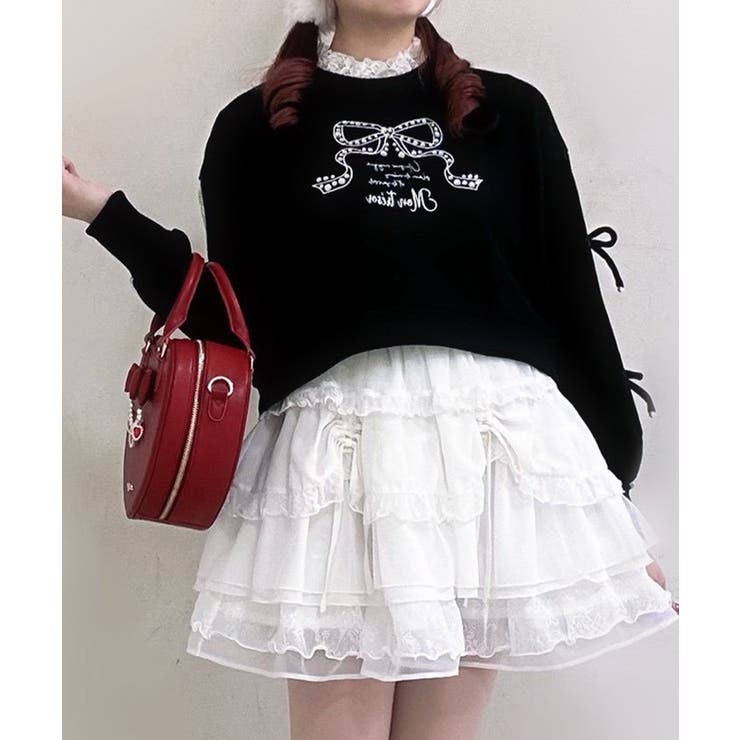 黒 | レース使いビジュースウェット | axes femme