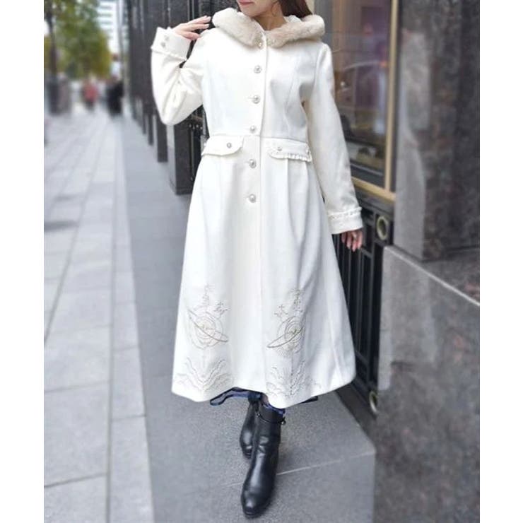 天体刺繍フード付コート[品番：IGAW0005706]｜axes  femme（アクシーズファム）のレディースファッション通販｜SHOPLIST（ショップリスト）