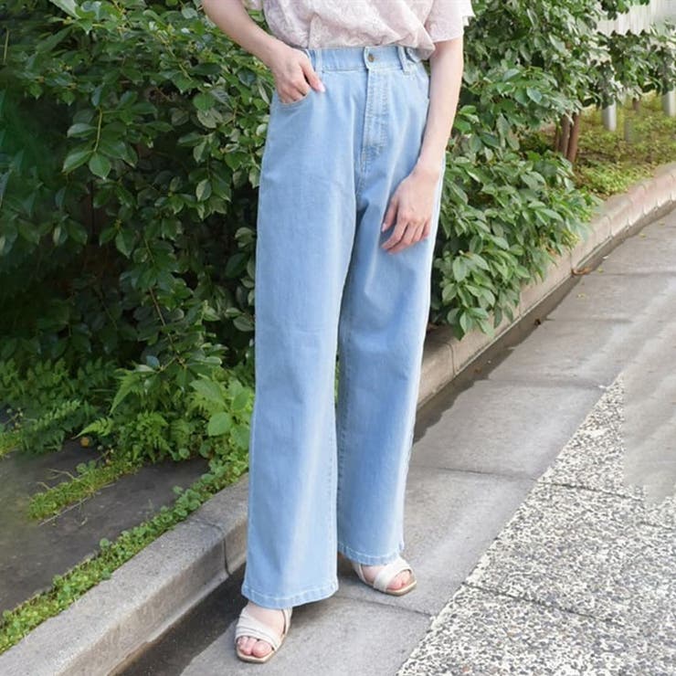 調整ボタン付デニムパンツ[品番：IGAW0005121]｜axes femme