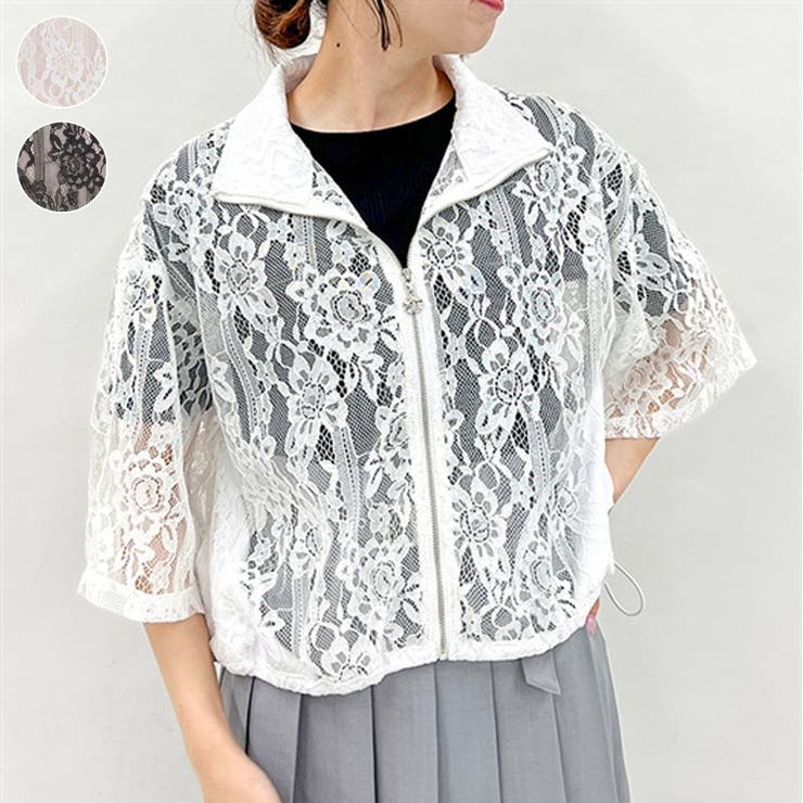 超特価SALE開催！ ハイネックレースブルゾン[品番：IGAW0005132]｜axes femme トップス