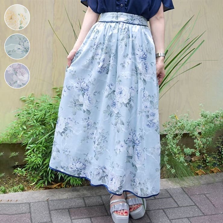 若者の大愛商品 花柄シアージャカードスカート[品番：IGAW0005146]｜axes femme スカート