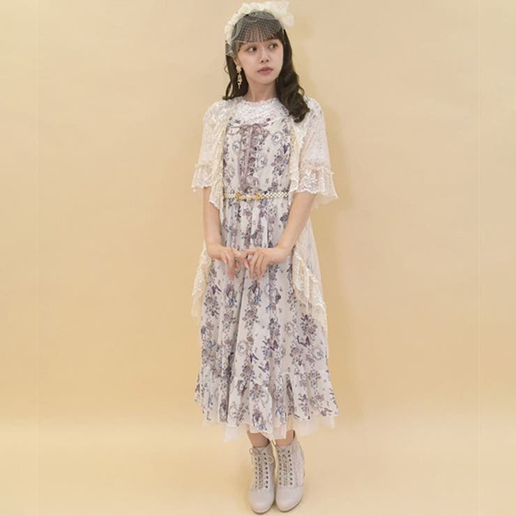 フリルレースガウン[品番：IGAW0005214]｜axes femme