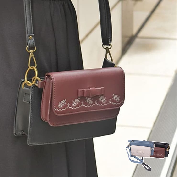 バイカラー２ＷＡＹポシェット | axes femme | 詳細画像1 