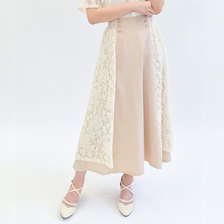 サイドレーススカート[品番：IGAW0005240]｜axes femme