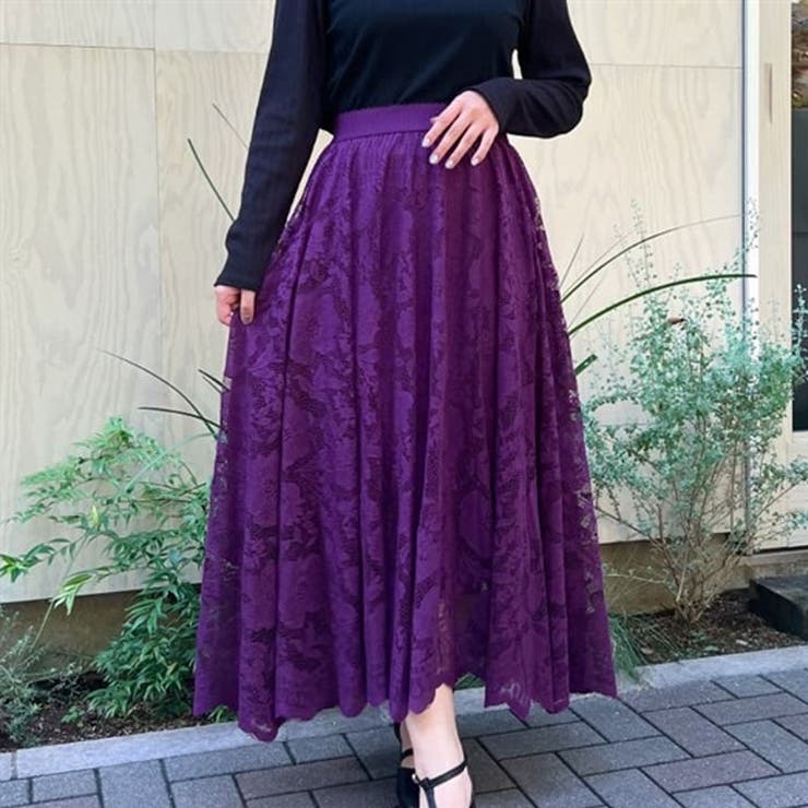 レースサーキュラースカート[品番：IGAW0004395]｜axes  femme（アクシーズファム）のレディースファッション通販｜SHOPLIST（ショップリスト）