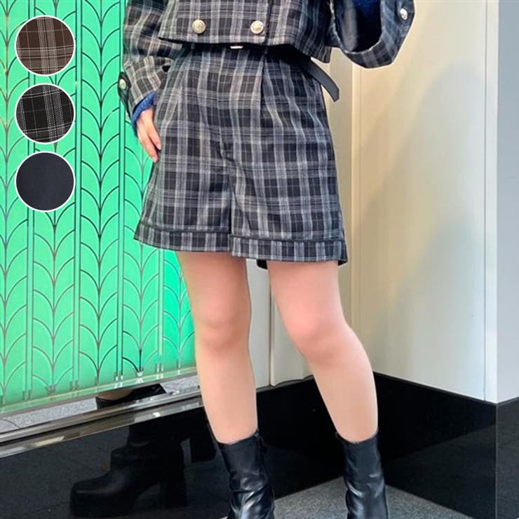 ベルト付ショートパンツ[品番：IGAW0004380]｜axes femme
