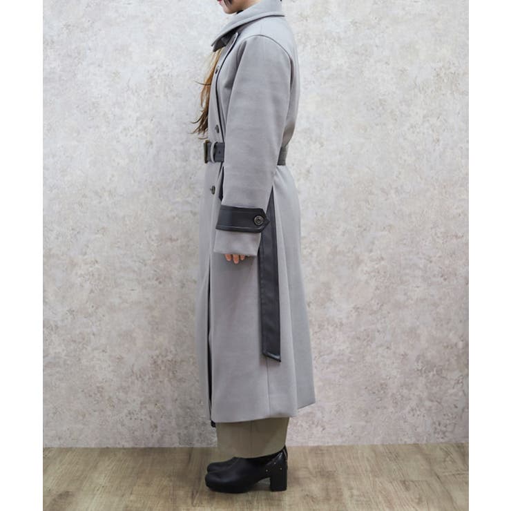 異素材切替ロングコート[品番：IGAW0005637]｜axes  femme（アクシーズファム）のレディースファッション通販｜SHOPLIST（ショップリスト）
