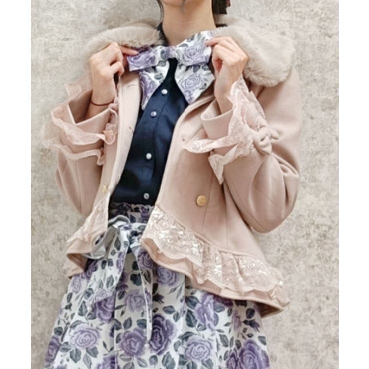 裾レースショートコート[品番：IGAW0005638]｜axes femme
