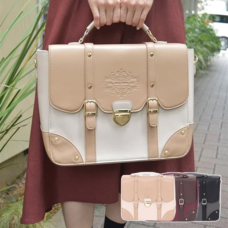 配色フラップサッチェルバッグ[品番：IGAW0005298]｜axes femme