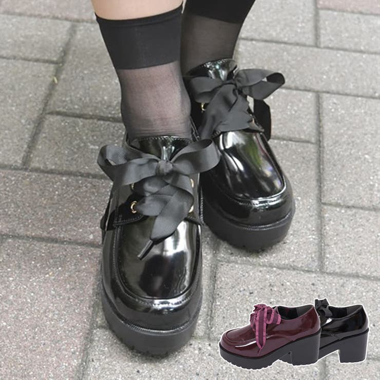 卸売 レースアップ厚底シューズ[品番：IGAW0005300]｜axes femme 22.5cm