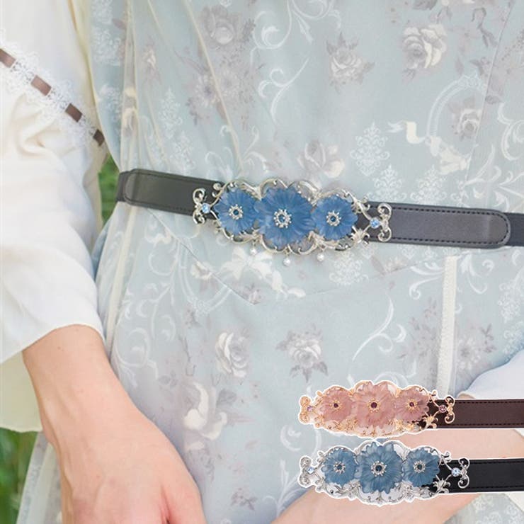 ホマイカフラワー細ゴムベルト[品番：IGAW0005388]｜axes femme