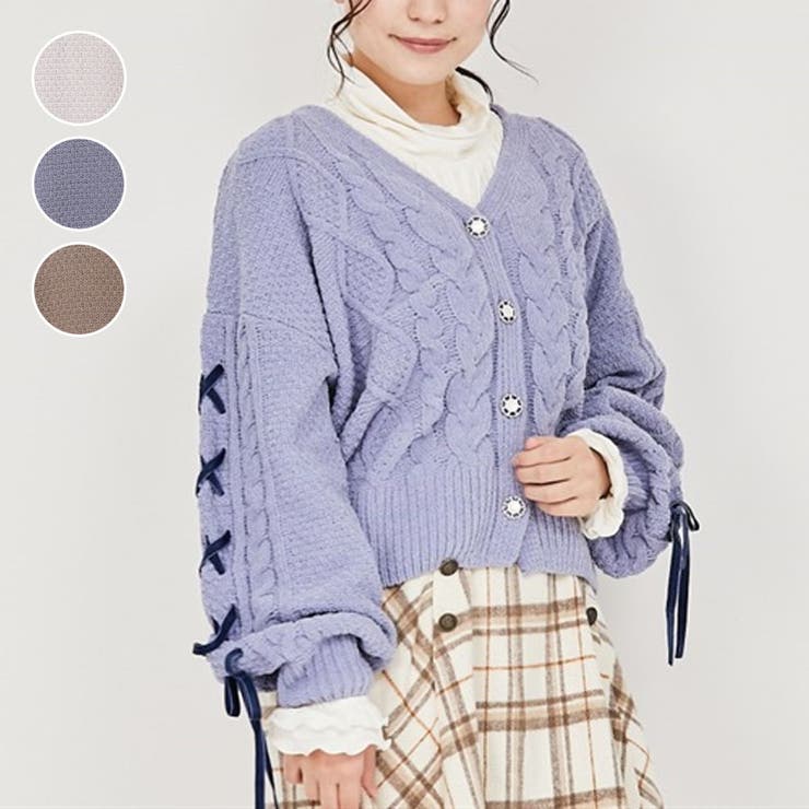 モールヤーンニットカーデ[品番：IGAW0004271]｜axes femme