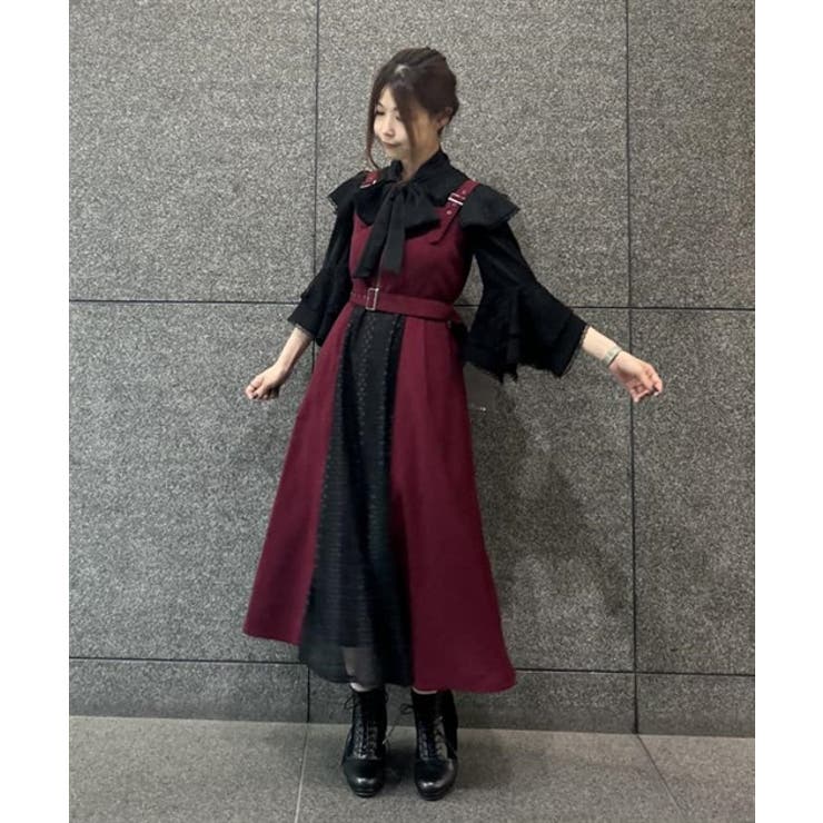 バイカラーレースジャンスカ[品番：IGAW0003965]｜axes femme