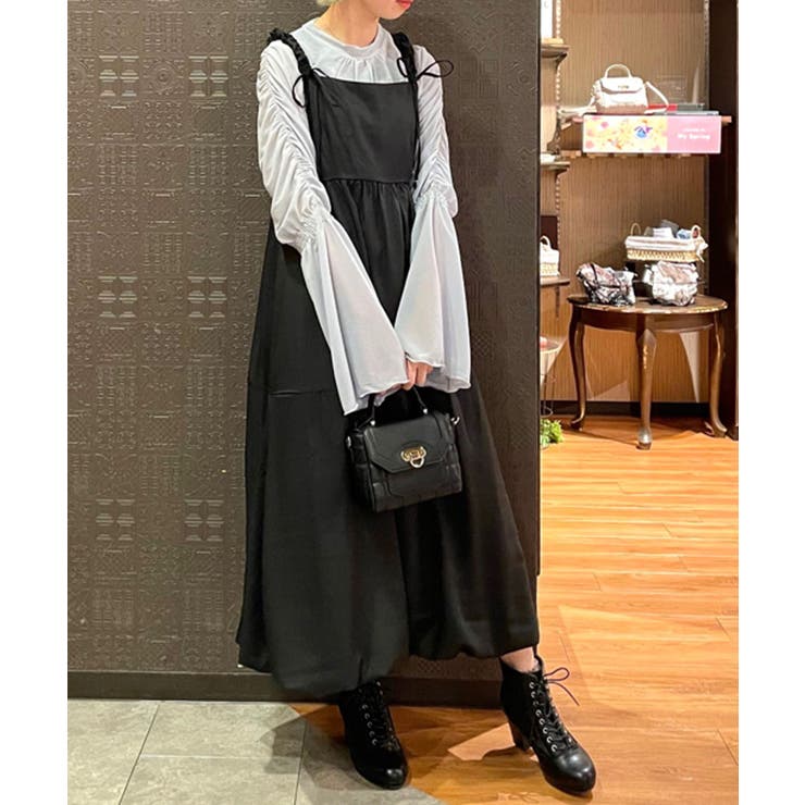 バルーンジャンパースカート[品番：IGAW0004687]｜axes femme