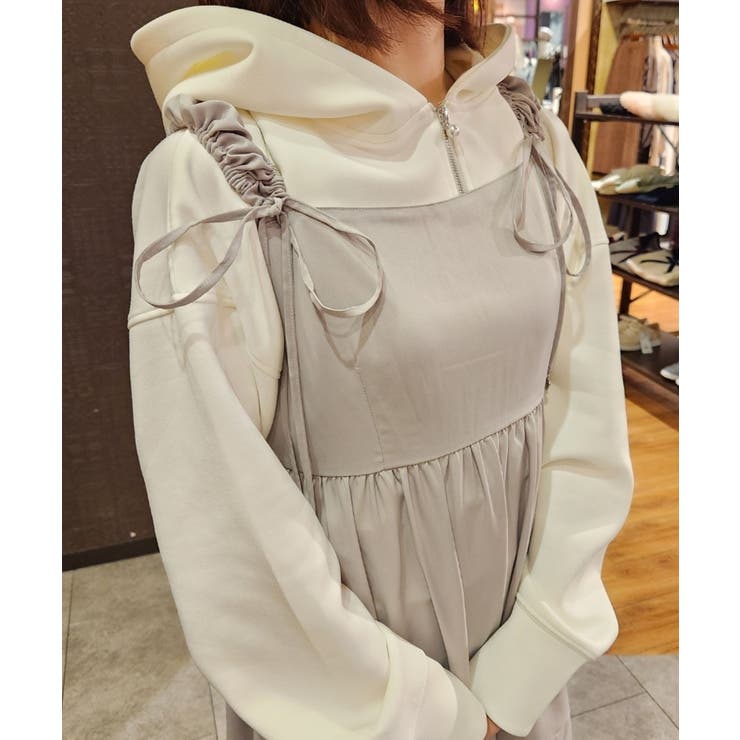 後編上ショートパーカー[品番：IGAW0004693]｜axes femme（アクシーズ