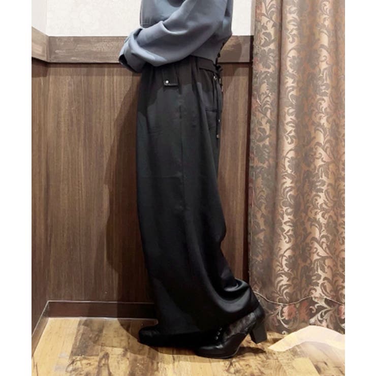 後カーゴポケットサテンパンツ[品番：IGAW0004686]｜axes femme