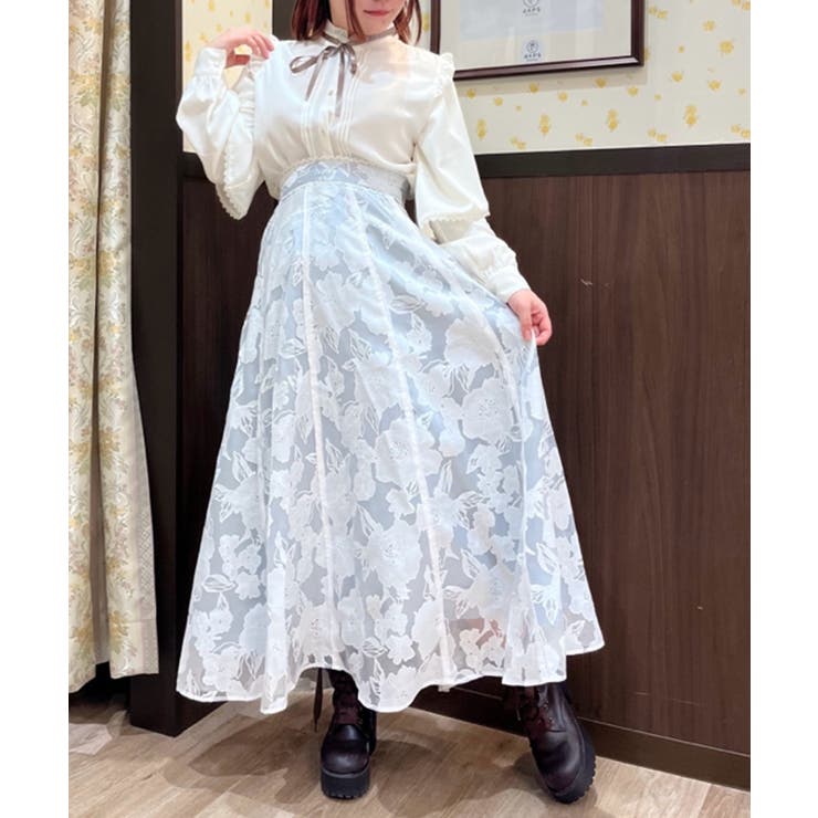 レイヤードフレア袖ブラウス[品番：IGAW0004639]｜axes femme