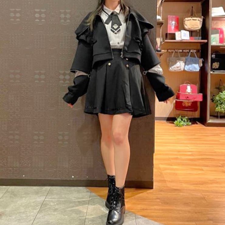 ジップデザインフリルパーカー[品番：IGAW0004042]｜axes femme