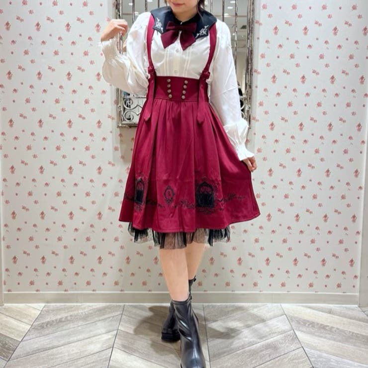 商品画像：axesfemmeピンク 大きいリボン付きキャミソール 新品 秋冬物 2
