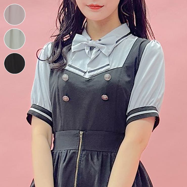 円高還元 レイヤードデザインブラウス[品番：IGAW0004846]｜axes femme トップス