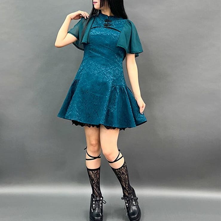 商品画像：axes femme（アクシーズファム）の「チャイナ釦ジャガードワンピ 3