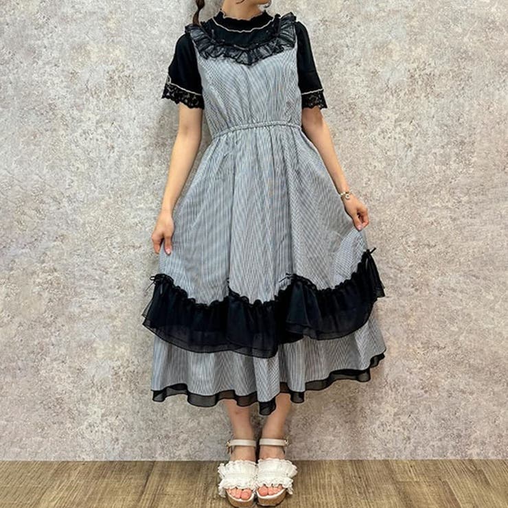 ローズリボンチェックワンピース[品番：IGAW0004997]｜axes femme