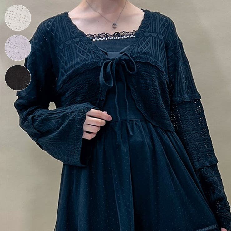 クロシェ風ニットボレロ[品番：IGAW0005043]｜axes femme
