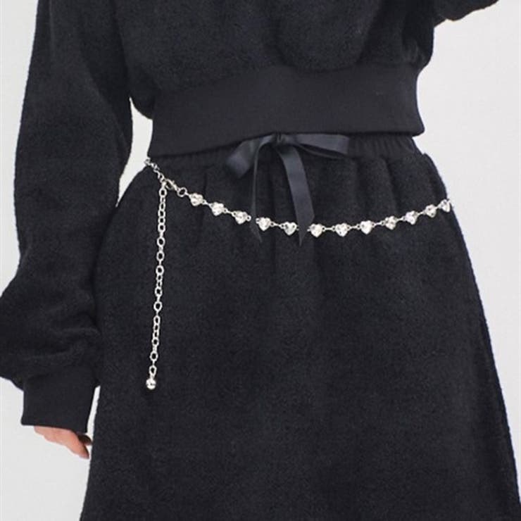 ハートビジューチェーンベルト[品番：IGAW0004191]｜axes femme