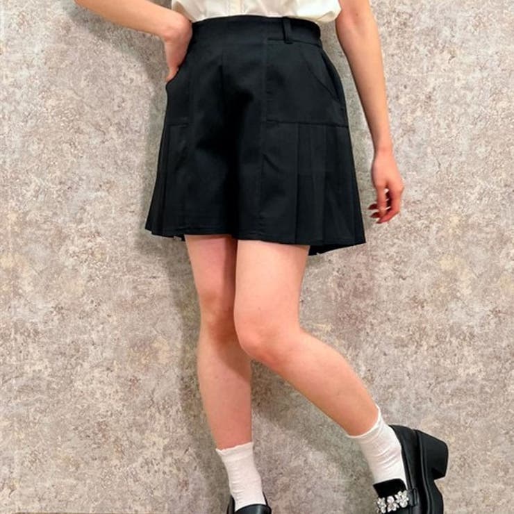 黒 | プリーツデザインキュロット | axes femme