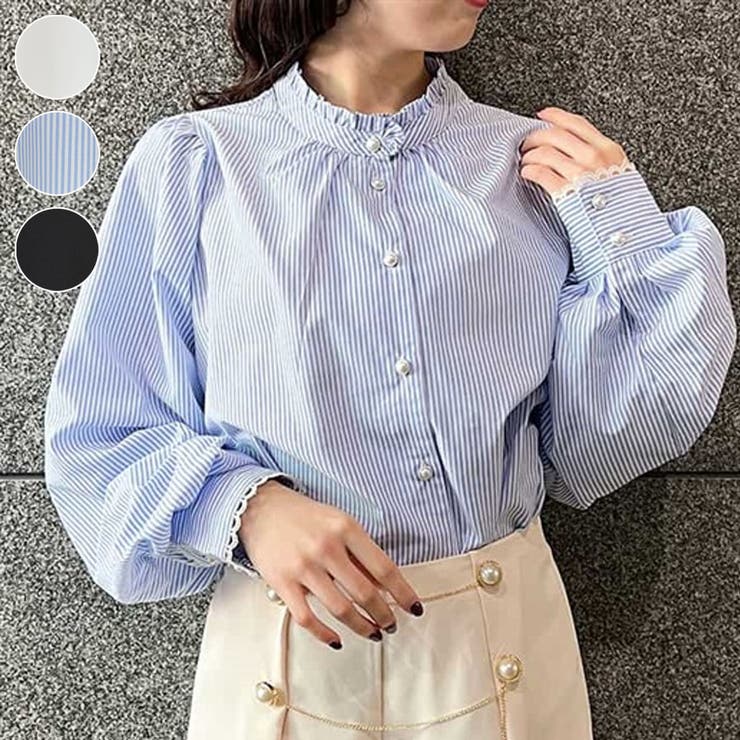 ハイネックブラウス[品番：IGAW0004808]｜axes femme（アクシーズ