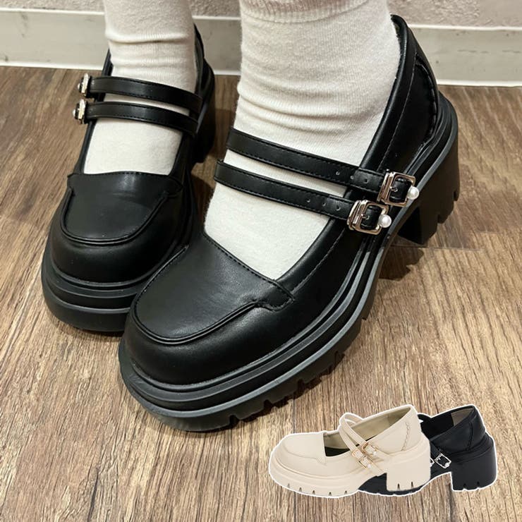 2連ストラップ厚底シューズ[品番：IGAW0004763]｜axes femme