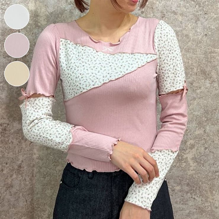切り替えメローカットソー | axes femme | 詳細画像1 