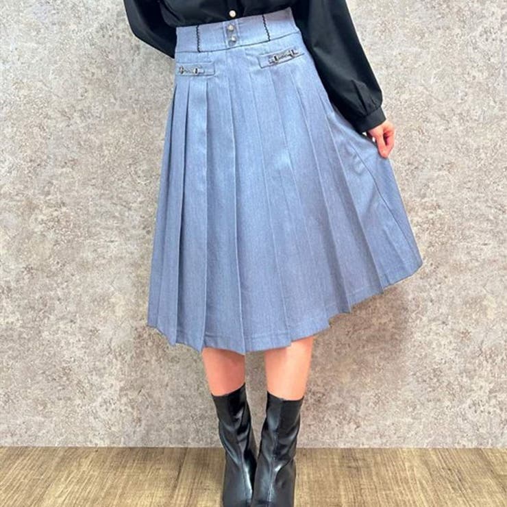 ビット付プリーツロングスカート[品番：IGAW0004653]｜axes  femme（アクシーズファム）のレディースファッション通販｜SHOPLIST（ショップリスト）