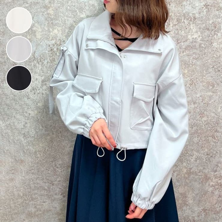 スタンドカラーブルゾン[品番：IGAW0004590]｜axes femme（アクシーズ