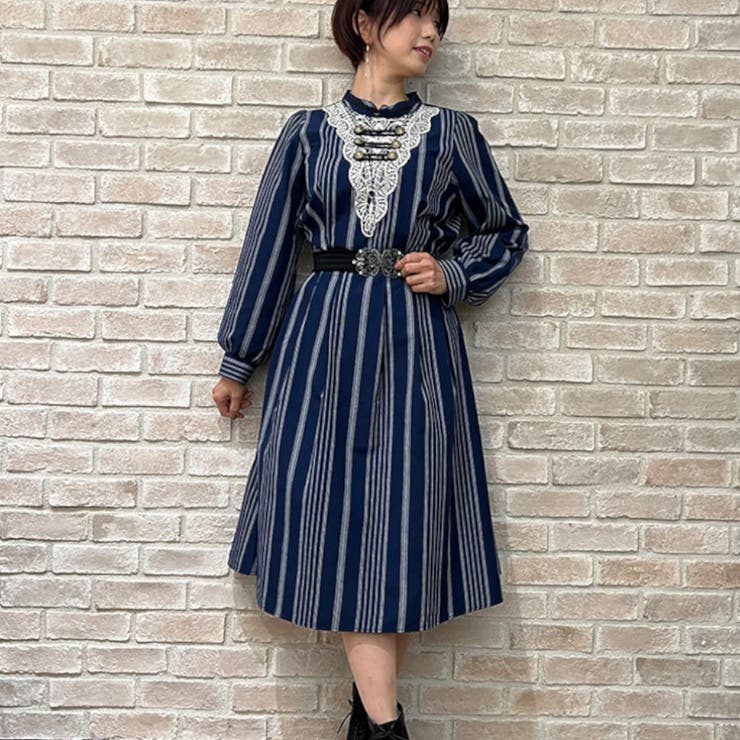 【訳あり】 ナポレオン風ハイネックOP[品番：IGAW0001607]｜axes femme ワンピース