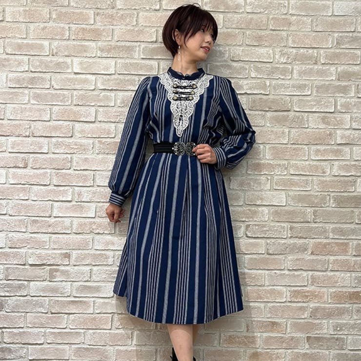 ナポレオン風ハイネックOP[品番：IGAW0001607]｜axes femme
